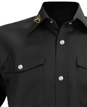 PRODUITS MÉTALLIQUES AT - 625S Chemise travail boutons pressions homme (NOIR) - BR. 10208-2 (Z)