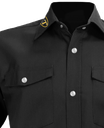 PRODUITS MÉTALLIQUES AT - 625S Chemise travail boutons pressions homme (NOIR) - BR. 10208-2 (Z)