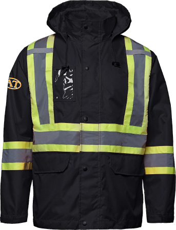 PRODUITS MÉTALLIQUES A.T. - L01205  imperméable Storm long haute visibilité avec capuchon amovible - BR. 10208 (MD)