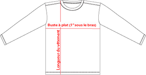 Charte de grandeur 3501CVC (XS à 3XL)