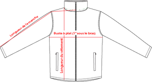 Charte de grandeur L00851 (XS à 2XL)