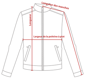 Charte de grandeur L01305 (XS à 4XL)